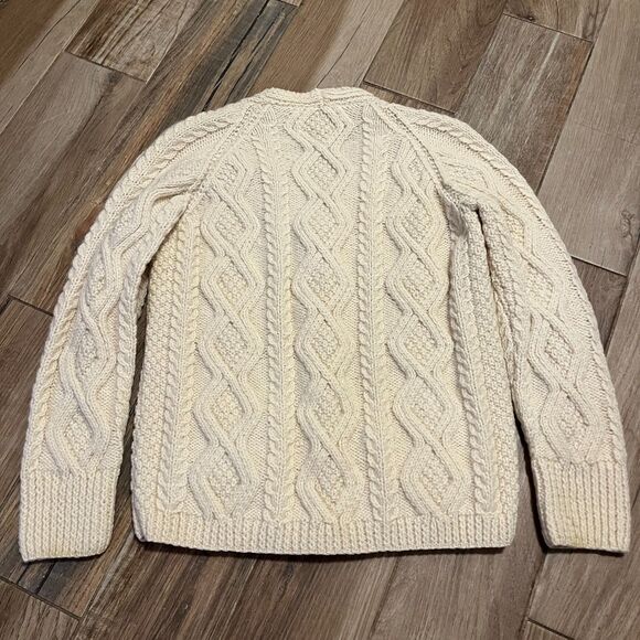 Kennedy of Ardara Vintage 100% Wool Sweater Button Down Republic of Ireland Lg - Picture 5 of 8